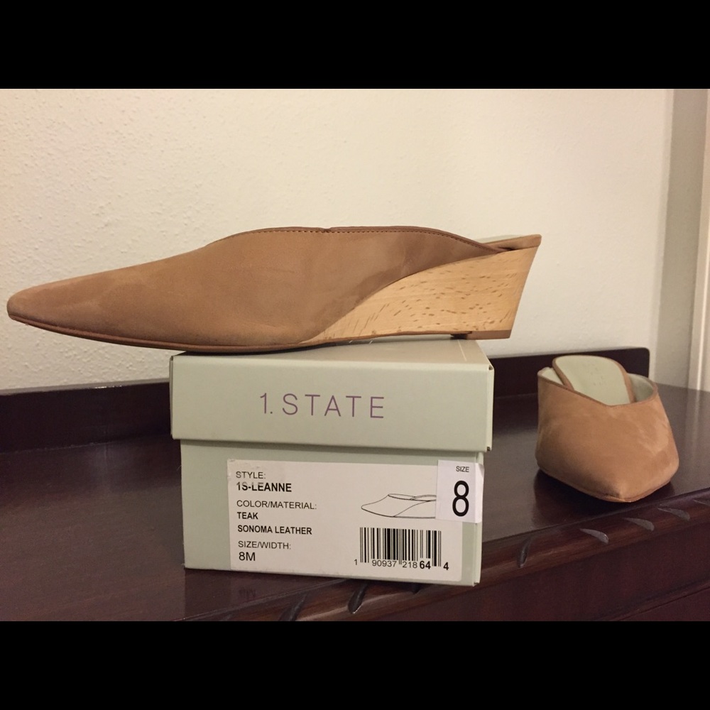 1. State Tan Leather Mules
